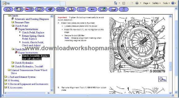 vauxhall repair manual pressure plate clutch